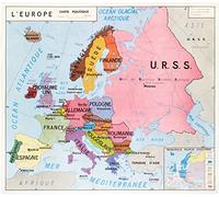 Affiche Vintage Scolaire Cartes du monde - Europe U.R.S.S. - Poster Décoration Murale A3+ (32 x 45 cm) pour embellir et donner une touche Déco à votre Intérieur.