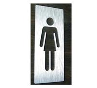 Affiche Wc Plaque De Signalisation De Toilette, Autocollant Mural 3D For Porte De Salle De Lavage, Wc Publics(Golden,25x16cm)