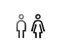 Affiche Wc Plaque de signalisation de toilettes en forme de flèche, élégante étiquette murale for porte de salle de bain, signalisation de WC, numéro de maison(Width 20cm,Type 20)