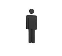 Affiche Wc Signalisation des toilettes 3D Flèche Plaque de signalisation des toilettes en couches transparentes avec motif de flèche en relief(Type 5)