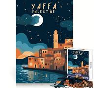 Affiche Yaffa Palestine Puzzle de 1000 pièces pour Adultes Stimulation mentale Plaisir Calme Bords Lisses (50x75cm)