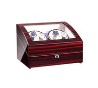 Afficher Automatic Winders 6 Automatique Rotation en Cuir Wood Watcher Collector Box Watch Board