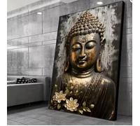 Affiches abstraites d'art de toile de bouddha de religion vintage moderne décor d'art de mur pour salon sans cadre 60x80cm