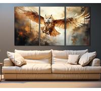 Affiches abstraites sur toile représentant des hiboux, art mural représentant des oiseaux, peinture sur toile imprimée pour salon, décoration murale pour la maison, 30 x 40 cm, sans cadre
