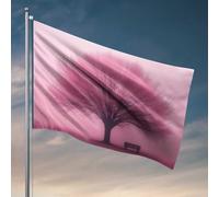 Affiches amusantes pour dortoir universitaire banc solitaire sous l'arbre rose drapeau chambre décorer des choses cool pour votre chambre (30 x 45 cm)