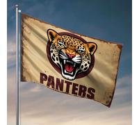 Affiches amusantes pour dortoir universitaire Panthers Team Spirit Poster Drapeau de jardin Drapeaux Country Boy (30 x 45 cm)