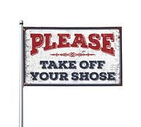 Affiches amusantes pour dortoir universitaire « Please Take Off Your Shoescarpet » - Décoration de chambre de garçon (120 x 180 cm)