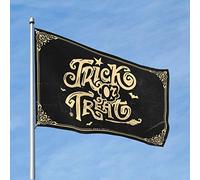 Affiches amusantes pour dortoir universitaire Trick or Treat Drapeau d'Halloween 1 trucs de salle de bain drapeaux de voiture pour chambre (152 x 244 cm)