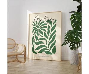 Affiches botaniques abstraites Henri Matisse, feuille verte, décoration murale sur toile, images imprimées, décoration de salon moderne, 60x80 cm, sans cadre