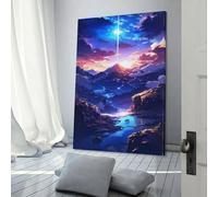 Affiches d'animation Everest Mountain, impression artistique, photo murale, peinture, affiche à suspendre, décoration familiale, fournitures de décoration pour la maison, fête, 60 x 90 cm