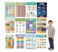 Affiches d'apprentissage pour - Activités d'apprentissage préscolaire | Lettres de temps et chiffres pour voyage, garçon, maison, fille, école, maison, jeu, d'âge préscolaire