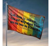 Affiches de dortoir universitaire pour les gars Get There Is Rea Roze, You Ald Why Abou Love Bu Is A Surane. Drapeaux pour dortoirs, jardin, pour l'extérieur (60 x 90 cm)