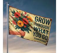Affiches de dortoir universitaire pour les gars qui grandissent à travers ce que vous passez à travers drapeaux pour dortoirs, drapeaux de jardin pour l'extérieur (60 x 90 cm)