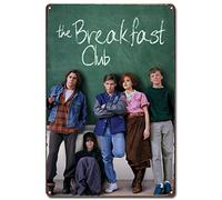 Affiches de film The Breakfast Club rétro en métal - Décoration murale vintage - Pour bar, chambre à coucher, décoration d'intérieur - 20,3 x 30,5 cm