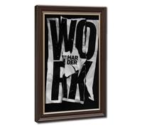 Affiches de motivation pour le travail acharné - Décoration de bureau reflétant un état d'esprit réussi - Poster sur toile pour décoration de chambre à coucher, bureau, cadeau (61 x 91,4 cm (L x l)