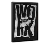 Affiches de motivation pour le travail acharné - Décoration de bureau reflétant un état d'esprit réussi - Poster sur toile pour décoration de chambre à coucher, bureau, chambre, cadeau (20,3 x 30,5 cm