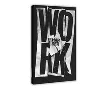 Affiches de motivation pour le travail acharné - Décoration de bureau reflétant un état d'esprit réussi - Poster sur toile pour décoration de chambre à coucher, bureau, cadeau - 50,8 x 76,2 cm (L x l)