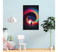 Affiches de rue colorées, décoration de chambre, toile pour mur, art, cadeau, décoration d'intérieur, affiche de couple célébrant, 60 x 90 cm