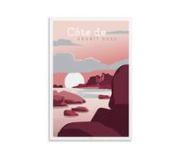 Affiches de voyage vintage AFFICHE CÔTE DE GRANIT ROSE 30 x 45 cm