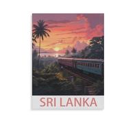 Affiches de Voyage Vintage de Sri Lanka，Puzzle en Papier 1000 Pieces Adultes Enfants Classique Jeu Cadeau（38x26cm）-AF12