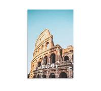 Affiches de voyage vintage du Colisée de Rome, Italie, paysage, art mural, impression sur toile, décoration de chambre familiale moderne, 20 x 30 cm