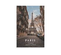 Affiches de voyage vintage Tour Eiffel Paris France, coucher de soleil, art mural, impression sur toile, décoration de chambre familiale moderne, 20 x 30 cm