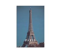 Affiches de voyage vintage Tour Eiffel Paris France, paysage, art mural, impression sur toile, décoration de chambre familiale moderne, 50 x 60 cm