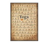 Affiches d'exercices - Affiche de pose de yoga, graphique illustré mural de yoga | Guide de référence complet d'entraînement physique, feuille d'instructions d'exercices visuels pour une utilisation
