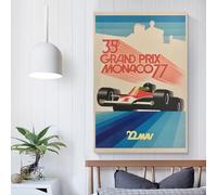 Affiches du Grand Prix de Monaco du 22 mai 1977, impression artistique, photo murale, peinture, tableau à suspendre, décoration familiale, fournitures de décoration pour la maison, fête, 30 x 45 cm