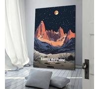 Affiches du parc national Torres Del Paine pour la maison, la chambre, les toilettes, la salle de bain, décoration murale, toile, couple d'anniversaire célébrant, 20 x 30 cm