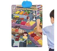 Affiches éducatives pour - Jouets éducatifs interactifs et Amusants avec Son, Outils de Lecture pour , pour l'apprentissage vocabulaire et Piano, pour Maison, intérieur, extérieur