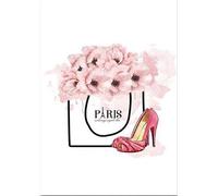 Affiches En Toile Avec Bouteilles De Parfum, Fleurs De Paris, Art Mural Moderne, Stylistes, Imprimés Inspirés, Peinture De Décor De Salon, Offre Spéciale