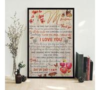 Affiches Et Impressions D'Art Mural Maman, Je T'Aime De M'Avoir Appris Tout Ce Dont J'Ai Besoin Dans La Vie, Image Sur Toile Pour Décoration Intérieure 40X60 Cm Sans Cadre