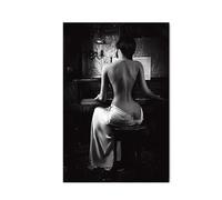 Affiches Et Impressions De Femmes Sexy En Noir Et Blanc Jouant Du Piano, Figures Modernes, Art Mural, Image Pour Chambre À Coucher, Salle De Bain, Décoration De La Maison 30X40Cm Sans Cadre
