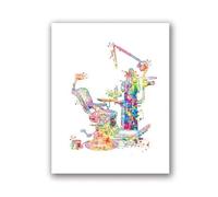 Affiches Et Impressions Médicales Sur L'Équipement Dentaire, Anatomie Des Dents, Aquarelle, Peinture Sur Toile, Cadeau Pour Dentiste, Décoration Murale, Format A1 50X70Cm Sans Cadre