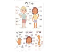 Affiches Et Impressions Sur Mon Corps, Éducation Des Enfants, Sciences, Connaissances Sur Les Organes Et Le Corps, Art Mural, Décoration D'Intérieur, 50x70 Cm, Sans Cadre