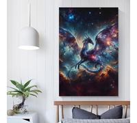 Affiches et impressions sur toile représentant une constellation de dragon, décoration murale, pour chambre, cuisine, anniversaire, mariage, femme, mari, décoration d'intérieur, 30 x 45 cm