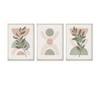 Affiches et Impressions sur Toile Style Bohème Abstrait Lignes Feuilles Fleurs Géométrie Plantes Style Nordique Décoration Murale pour Salon Cuisine Chambre-(60*70cm/24*27pouce)*3PCS-Non encadré