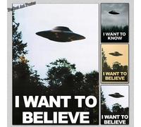Affiches et imprimés d'art I WANT TO BELIEVE The X Files, série TV rétro UFO, peinture sur toile, tableau décoratif d'art mural, décor de salle SKU-3