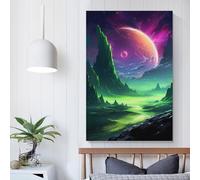 Affiches et imprimés sur toile représentant la planète verte, décoration murale, idéal pour la cuisine, un anniversaire, une épouse ou un mari, 20 x 30 cm