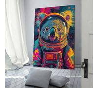 Affiches et imprimés sur toile représentant un koala astronaute, décoration murale, idéal pour une chambre, une cuisine, un anniversaire, une épouse ou un mari, 50 x 75 cm