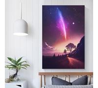 Affiches et imprimés sur toile représentant un train galactique, décoration murale, idéal pour une chambre, une cuisine, un anniversaire, une épouse ou un mari, 50 x 75 cm