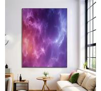 Affiches Galaxie Dégradée Fantastique, Impressions Art Mural Sur Toile Univers Onirique, Tableau Poster Vintage Violet Profond Décoratif Murale Pour Salon Chambre À Coucher, 40X50Cm, Sans Cadre