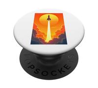 Affiches géométriques minimalistes rétro avec dégradés artdeco PopSockets PopGrip Adhésif