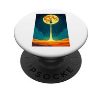Affiches géométriques minimalistes rétro avec dégradés artdeco PopSockets PopGrip Adhésif