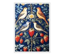 Affiches murales art vintage oiseau botanique Strawberry Thief 40x60cm