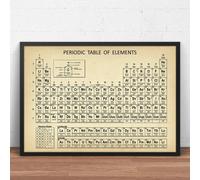 Affiches murales de la table périodique des éléments chimiques, impressions sur toile, tableau de la chimie, décoration murale de laboratoire 1