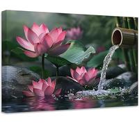Affiches Murales Sur Toile Zen, Impressions De Fleurs De Lotus, Nénuphar Rose, Peinture Spa Nature, Pour Méditation, Décoration Spirituelle, 50x70 Cm, Sans Cadre