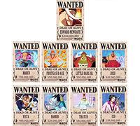 通用 Affiches One Piece Wanted, 42 cm × 29 cm, Stickers Muraux d'Anime (Pirates du Barbe Blanche)