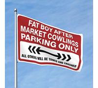 Affiches Pour Dortoir Collège Fat Boy After Market Cowlings Parking Only Flag Bar Man Cave Decor Men Decor (Taille : 30 x 45 cm)